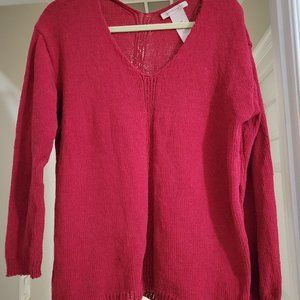 Philosphy Red V-neck Sweater